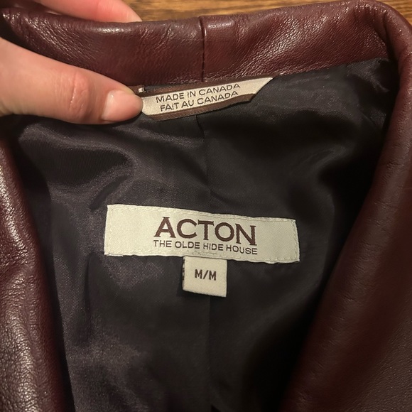 Genuine Leather Plum Jacket - Picture 2 of 3